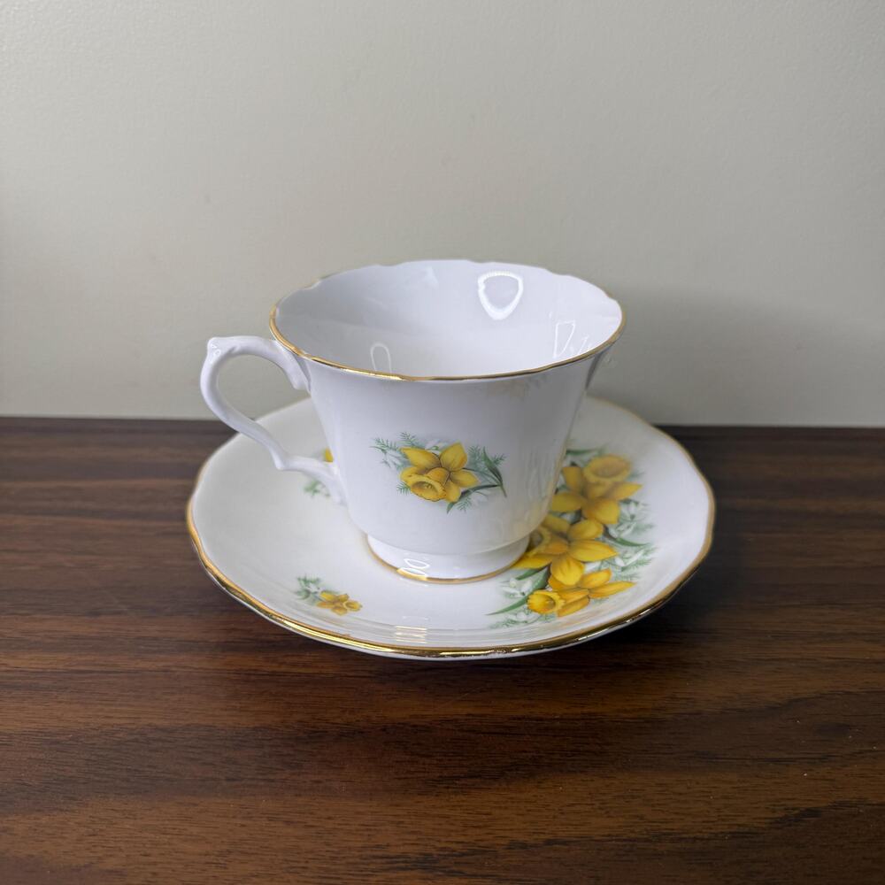 Vintage Teacup and Saucer Royal Kent Made in England Bone China